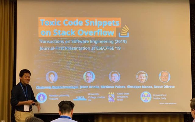 Toxic code snippets at ESEC/FSE 2019