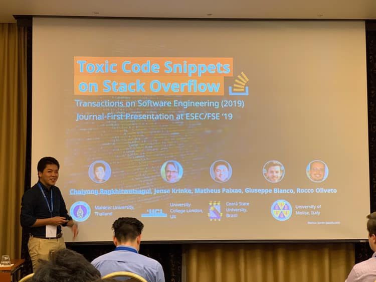 Toxic code snippets at ESEC/FSE 2019