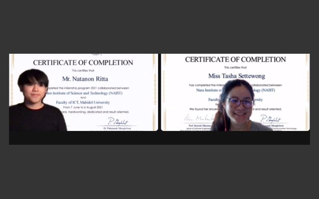 Online internships with NAIST