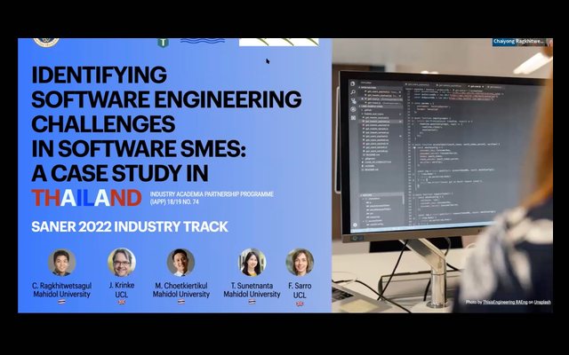 Software SME challenges at SANER 2022