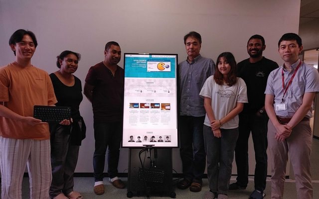 SERU interns with members of the NAIST Software Engineering lab