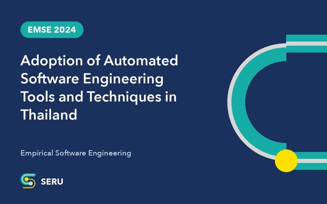 Thai tool adoption study accepted in EMSE