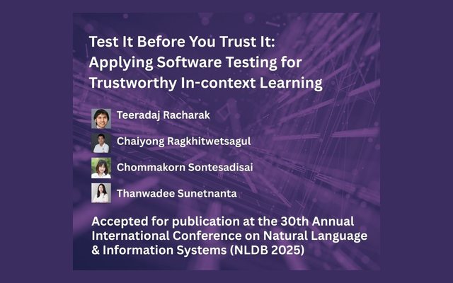 LLM testing paper accepted at NLDB 2025