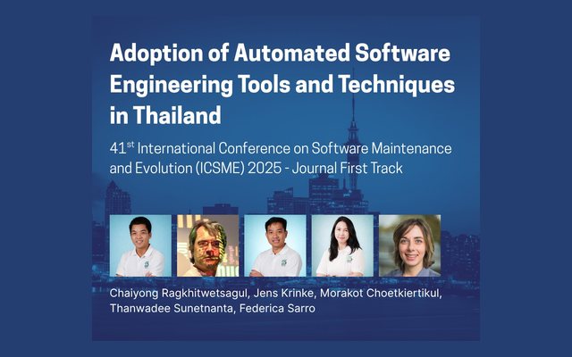 Thai tool adoption study in the ICSME 2025 Journal-First track