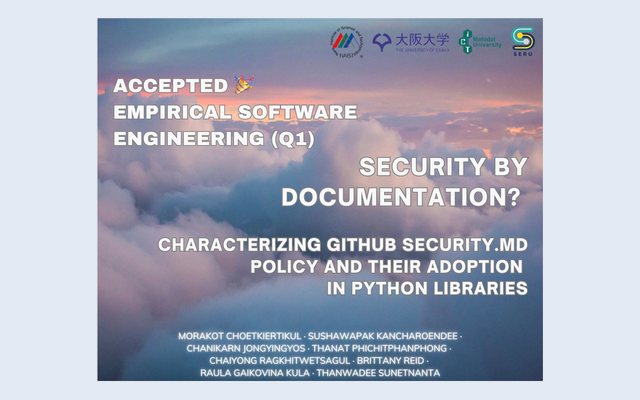 SECURITY.md study accepted in EMSE
