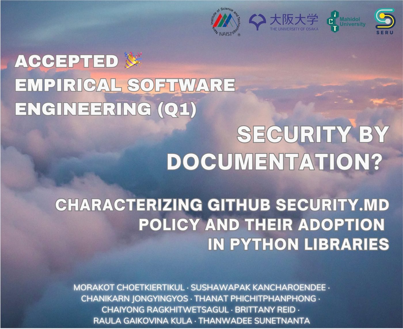 SECURITY.md study accepted in EMSE