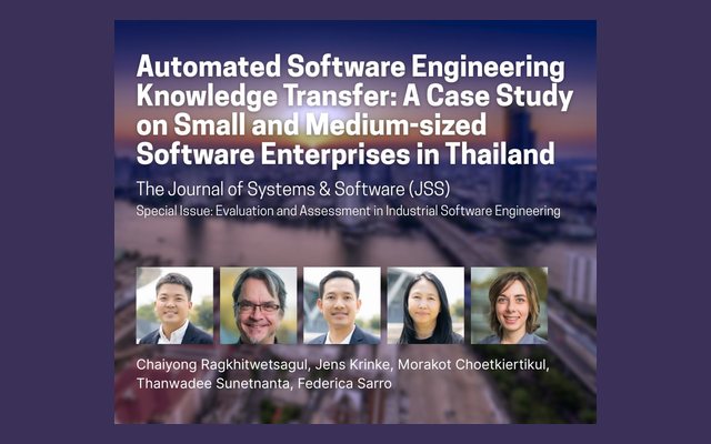 Knowledge transfer study accepted in JSS