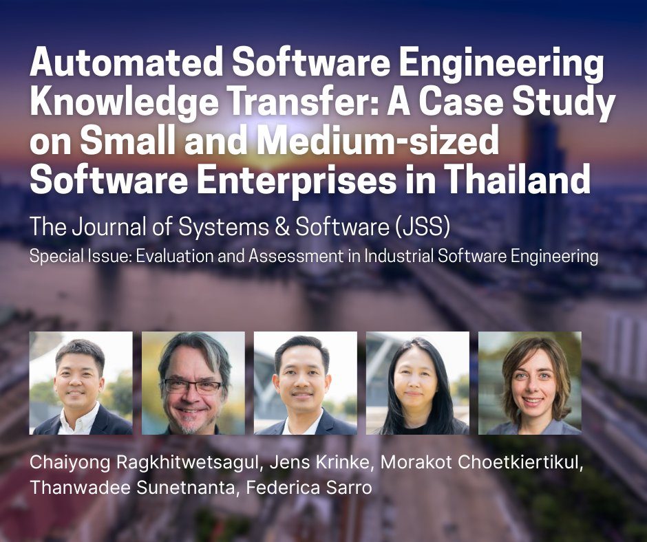 Knowledge transfer study accepted in JSS