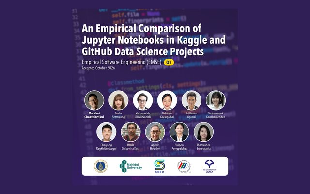 The EMSE paper title with photos of the eleven authors and the partner logos